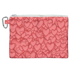 Background Hearts Love Canvas Cosmetic Bag (xl) by Nexatart