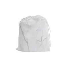 White Marble Tiles Rock Stone Statues Drawstring Pouches (medium) 