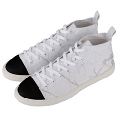White Marble Tiles Rock Stone Statues Men s Mid-top Canvas Sneakers by Nexatart