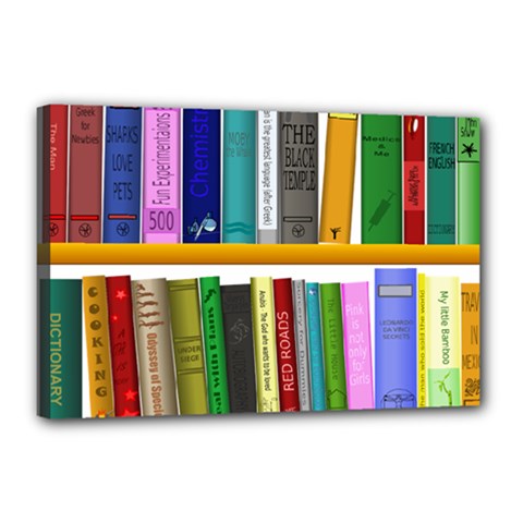 Shelf Books Library Reading Canvas 18  X 12 