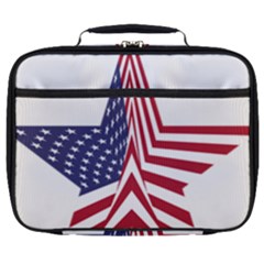 A Star With An American Flag Pattern Full Print Lunch Bag by Nexatart