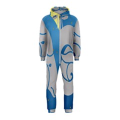 Ram Zodiac Sign Zodiac Moon Star Hooded Jumpsuit (kids)