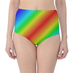 Background Diagonal Refraction High-waist Bikini Bottoms