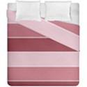 Striped Shapes Wide Stripes Horizontal Geometric Duvet Cover Double Side (California King Size) View2