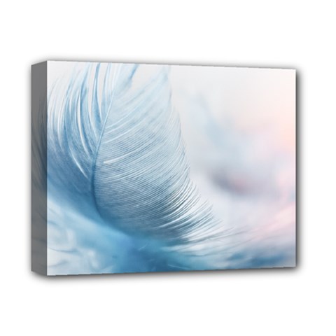 Feather Ease Slightly Blue Airy Deluxe Canvas 14  X 11 