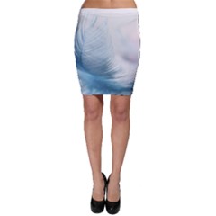 Feather Ease Slightly Blue Airy Bodycon Skirt by Nexatart