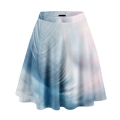 Feather Ease Slightly Blue Airy High Waist Skirt by Nexatart