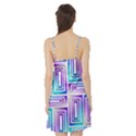 Geometric 3d Metallic Aqua Purple Satin Night Slip View2