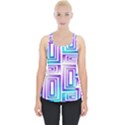 Geometric 3d Metallic Aqua Purple Piece Up Tank Top View1