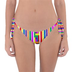 Rainbow Geometric Design Spectrum Reversible Bikini Bottom