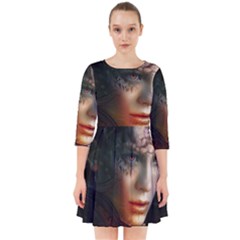 Digital Fantasy Girl Art Smock Dress by Sapixe