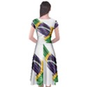 Flag Of Brazil Cap Sleeve Wrap Front Dress View2
