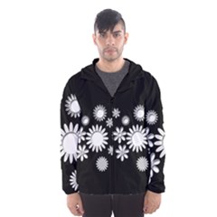 Flower Power Flowers Ornament Hooded Wind Breaker (men)