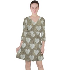 Hearts Motif Pattern Ruffle Dress by dflcprints