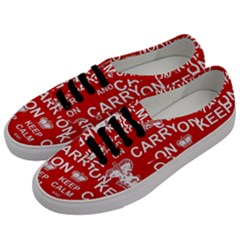 Keep Calm And Carry On Men s Classic Low Top Sneakers by Sapixe