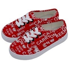 Keep Calm And Carry On Kids  Classic Low Top Sneakers by Sapixe