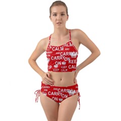 Keep Calm And Carry On Mini Tank Bikini Set by Sapixe