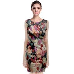 Japanese Ethnic Pattern Classic Sleeveless Midi Dress