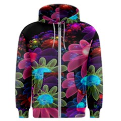 Nice 3d Flower Men s Zipper Hoodie