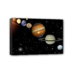 Outer Space Planets Solar System Mini Canvas 6  x 4 