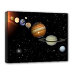 Outer Space Planets Solar System Canvas 14  x 11 