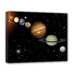 Outer Space Planets Solar System Deluxe Canvas 20  x 16  