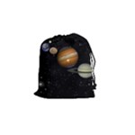 Outer Space Planets Solar System Drawstring Pouches (Small) 