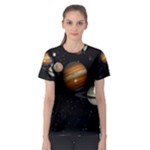 Outer Space Planets Solar System Women s Sport Mesh Tee