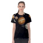 Outer Space Planets Solar System Women s Cotton Tee