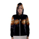 Outer Space Planets Solar System Hooded Wind Breaker (Women)