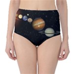 Outer Space Planets Solar System High-Waist Bikini Bottoms