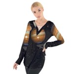 Outer Space Planets Solar System Tie Up Tee