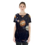 Outer Space Planets Solar System Skirt Hem Sports Top