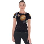 Outer Space Planets Solar System Short Sleeve Sports Top 