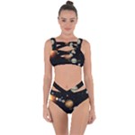 Outer Space Planets Solar System Bandaged Up Bikini Set 