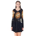 Outer Space Planets Solar System Flare Dress