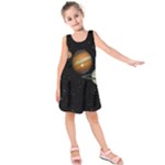 Outer Space Planets Solar System Kids  Sleeveless Dress