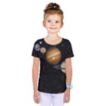 Outer Space Planets Solar System Kids  One Piece Tee