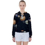 Outer Space Planets Solar System Women s Tie Up Sweat