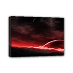 Outer Space Red Stars Star Mini Canvas 7  x 5 