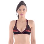 Outer Space Red Stars Star Plunge Bikini Top