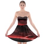 Outer Space Red Stars Star Strapless Bra Top Dress