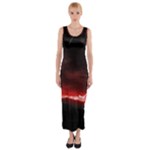 Outer Space Red Stars Star Fitted Maxi Dress