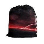 Outer Space Red Stars Star Drawstring Pouches (XXL)