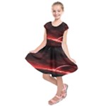 Outer Space Red Stars Star Kids  Short Sleeve Dress