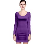 Pattern Violet Purple Background Long Sleeve Bodycon Dress