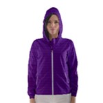 Pattern Violet Purple Background Hooded Wind Breaker (Women)