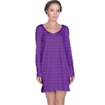 Pattern Violet Purple Background Long Sleeve Nightdress