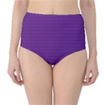 Pattern Violet Purple Background High-Waist Bikini Bottoms