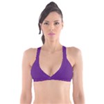 Pattern Violet Purple Background Plunge Bikini Top